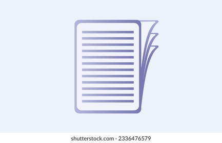 Document document pile line icon.on white background.Vector Design Illustration.