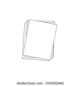 Document pile, sheet stack icon, Stock Vector illustration isolated