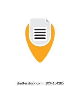 Document Pin Logo Icon Design