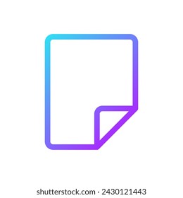 Document pixel perfect gradient linear ui icon. Upload file to translate. Machine translation technology. Line color user interface symbol. Modern style pictogram. Vector isolated outline illustration