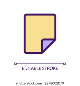 Document pixel perfect RGB color ui icon. Upload file to translate. Simple filled line element. GUI, UX design for mobile app. Vector isolated pictogram. Editable stroke. Arial font used