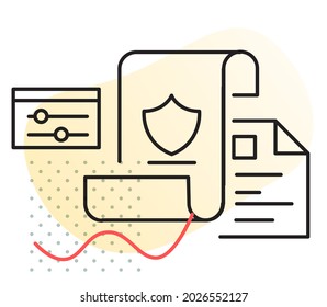 Document - Policy Framework - Icon as EPS 10 File