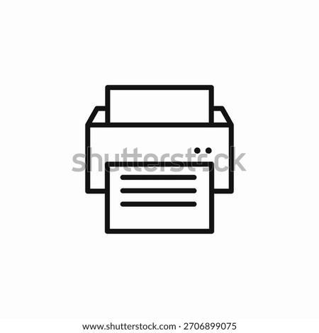 document printing machine icon sign vector