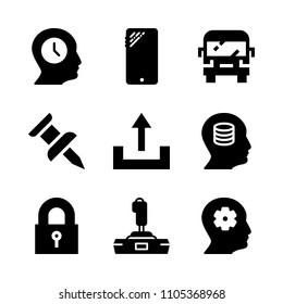 document, privacy, keyhole and open icons in Web vector set. Graphics for web and design