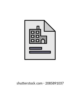 Document, profile, office colored icon. Can be used for web, logo, mobile app, UI, UX