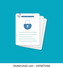 Document protection concept, confidential information and privacy idea