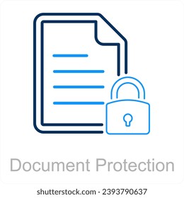 Document protection and file icon concept