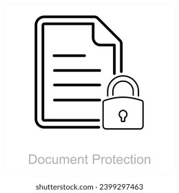 Document protection and file icon concept