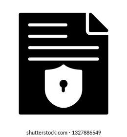 document protection glyph icon