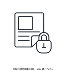 document protection icon collection .design style with background