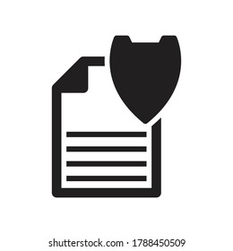 document protection icon vector symbol