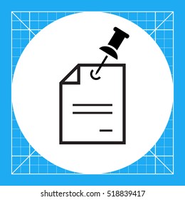 Document with pushpin