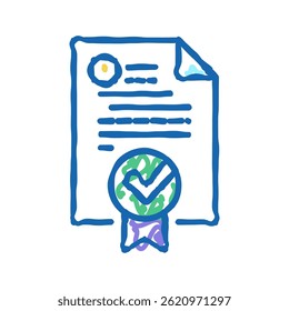document quality doodle icon sketch vector. document quality sign. isolated symbol illustration