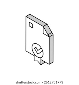document quality isometric icon vector. document quality sign. isolated symbol illustration