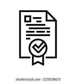 document quality line icon vector. document quality sign. isolated contour symbol black illustration