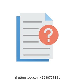 Document with question mark symbol, asking for more information