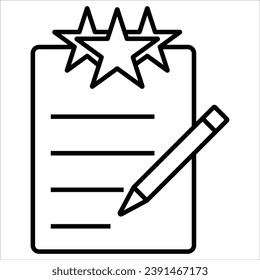  document rating, Simple Testimonial Related Vector Line Icon.