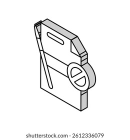 document reject isometric icon vector. document reject sign. isolated symbol illustration