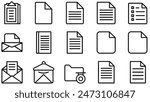 Document related education icons editable