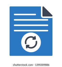 document reload glyph double color icon