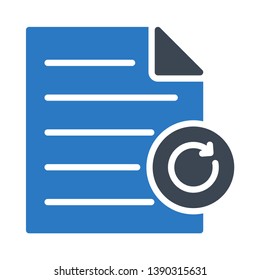 document reload glyph double color icon