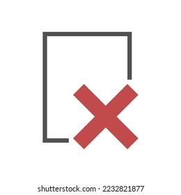 Document remove concept vector illustration icon.