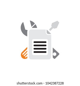 Document Repair Logo Icon Design