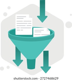 Document And Report Filtering Illustration