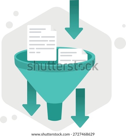 Document And Report Filtering Illustration