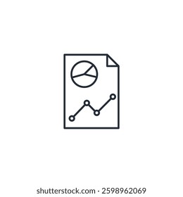 document report icon symbol vector sign isolated on white background illustration for graphic and web design