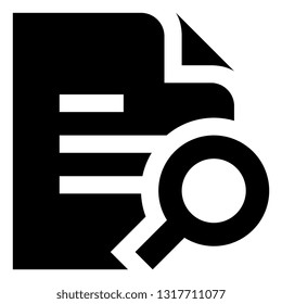Document Research Vector Icon
