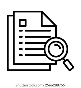 Document Retrieval icon line vector illustration