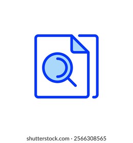 Document Review Filled Line Icon. linear style sign for mobile concept and web design. Outline vector icon.