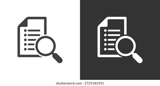 Symbol "Dokumentprüfung". Symbol für durchgezogene Glyphenserie