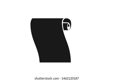 Document roll black icon vector