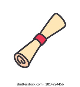 Diseño de iconos de línea de registro de documentos y estilo de relleno, Archivo de datos y tema de información Ilustración vectorial