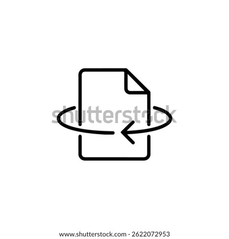 Document Rotation Icon, Showing Data Processing vector on white background