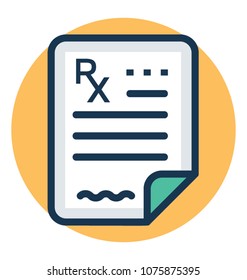 
A document with rx sign representing prescription
