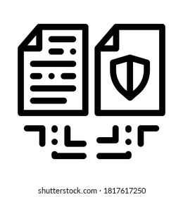 document safety icon vector. document safety sign. isolated contour symbol illustration