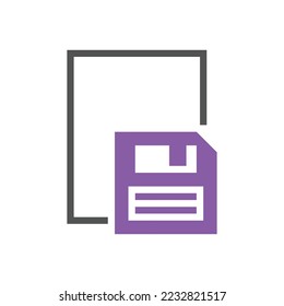 Document save concept vector illustration icon.