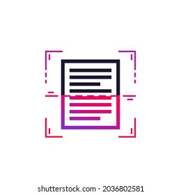 document scan icon on white