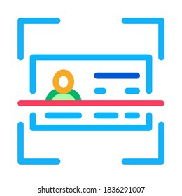 Document Scanning Icon Vector. Outline Document Scanning Sign. Isolated Contour Symbol Illustration