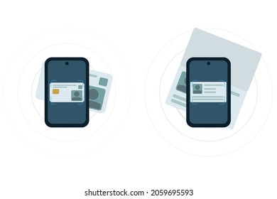 Document scanning with mobile vector set