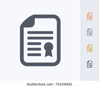 Document & Seal - Carbon Icons. A professional, pixel-aligned icon.  