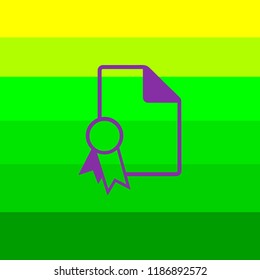 Document with Seal vector icon in meaning Contract or Certificate