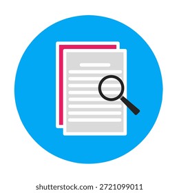 Ilustración de icono de análisis de Búsqueda de documento