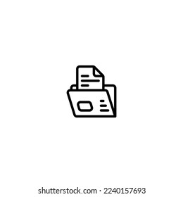 Document search business Outline Icon, Logo, and illustration Vector