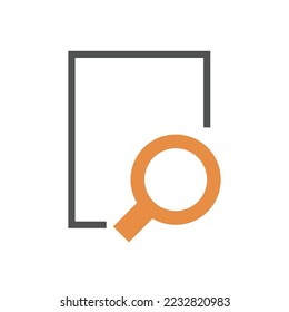 Document search concept vector illustration icon.