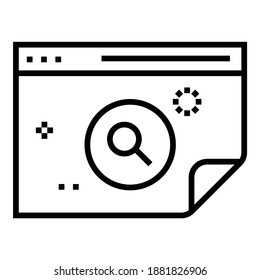 Document Search File Flat Icon Isolated On White Background