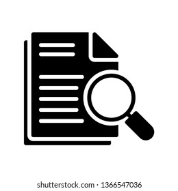 document search glyph icon